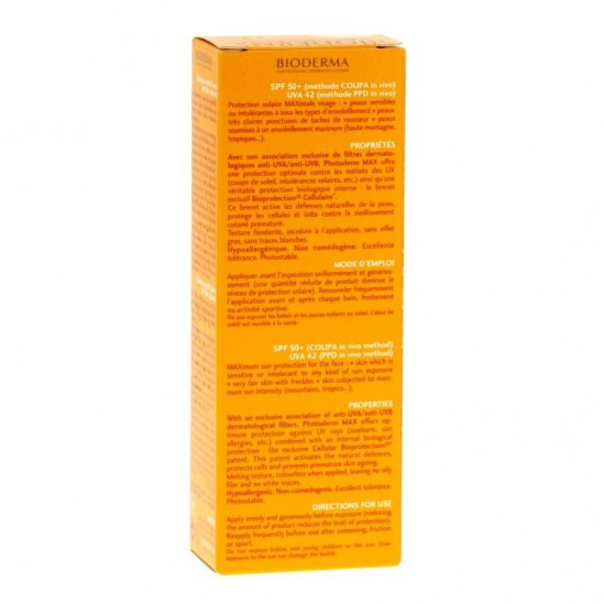 Bioderma photoderm max crème solaire spf 50+ 40ml