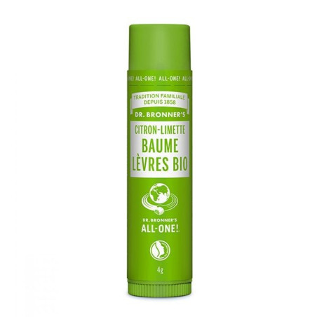 Eolys dr bronner's baume à lèvres citron limette 