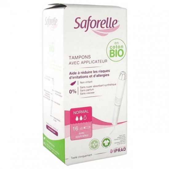 SAFORELLE COTON PROT TAMPON+APPL16