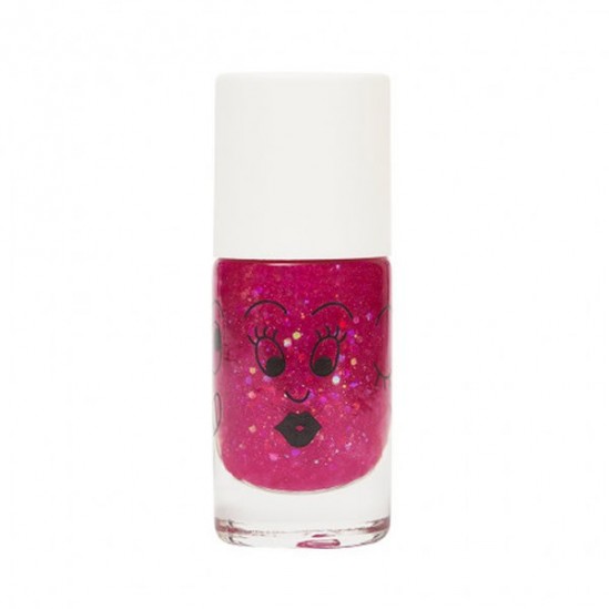 Nailmatic kids vernis eau sheepy framboise transparent paillettes 8ml