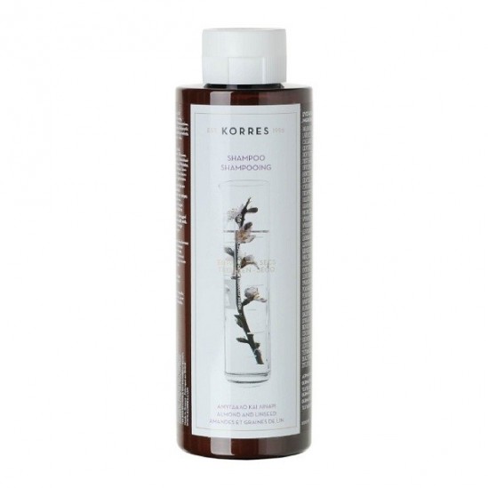 Korres shampooing réparateur amandes & graines de lin 250ml