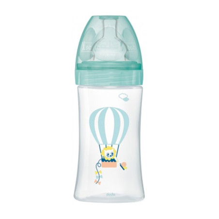 Dodie sensation+ biberon tétine plate débit moyen air 270ml