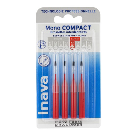 Pierre fabre inava mono compact brossettes interdentaires rouge ISO4